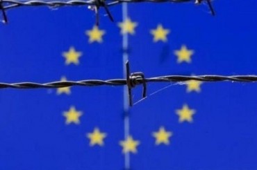European Union Flag Barbed Wire
