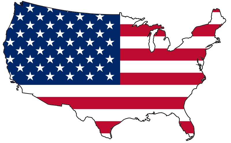 США Флаг Карта