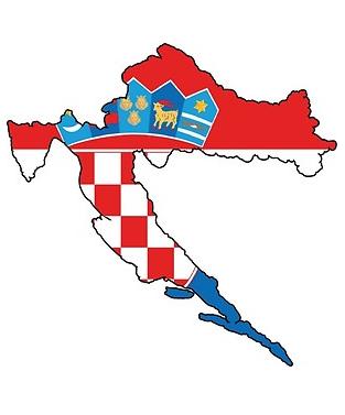 Хорватия Флаг Карта